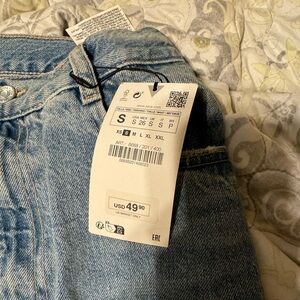 Long denim Zara skirt size small